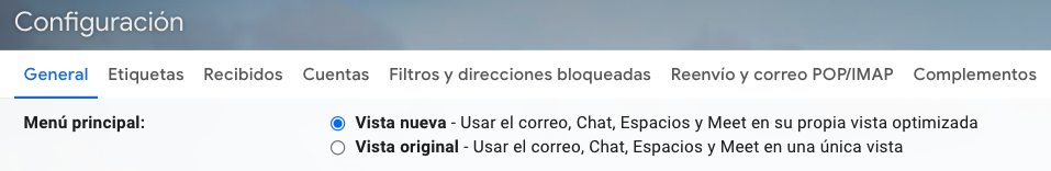 Cambiar el diseño de Gmail